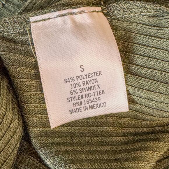 NWT-Francesca’s Melanie Short Sleeve Mini Baby Doll Dress, Dark Green - Small - Picture 8 of 9